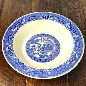 Vintage Blue Willow Serving Bowl | Royal China Willow Ware Transferware